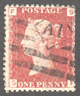 Great Britain Scott 33 Used Plate 127 - SF (1) - Click Image to Close